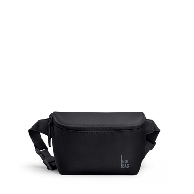 HIP BAG 2.0 bag in black (Black), studio shot, front view.