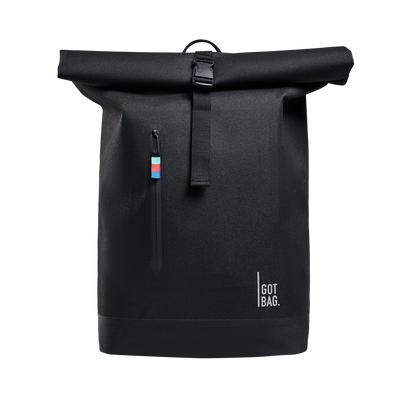 Got Bag ROLLTOP Recycled Ocean Plastic Backpack - Black - Clement