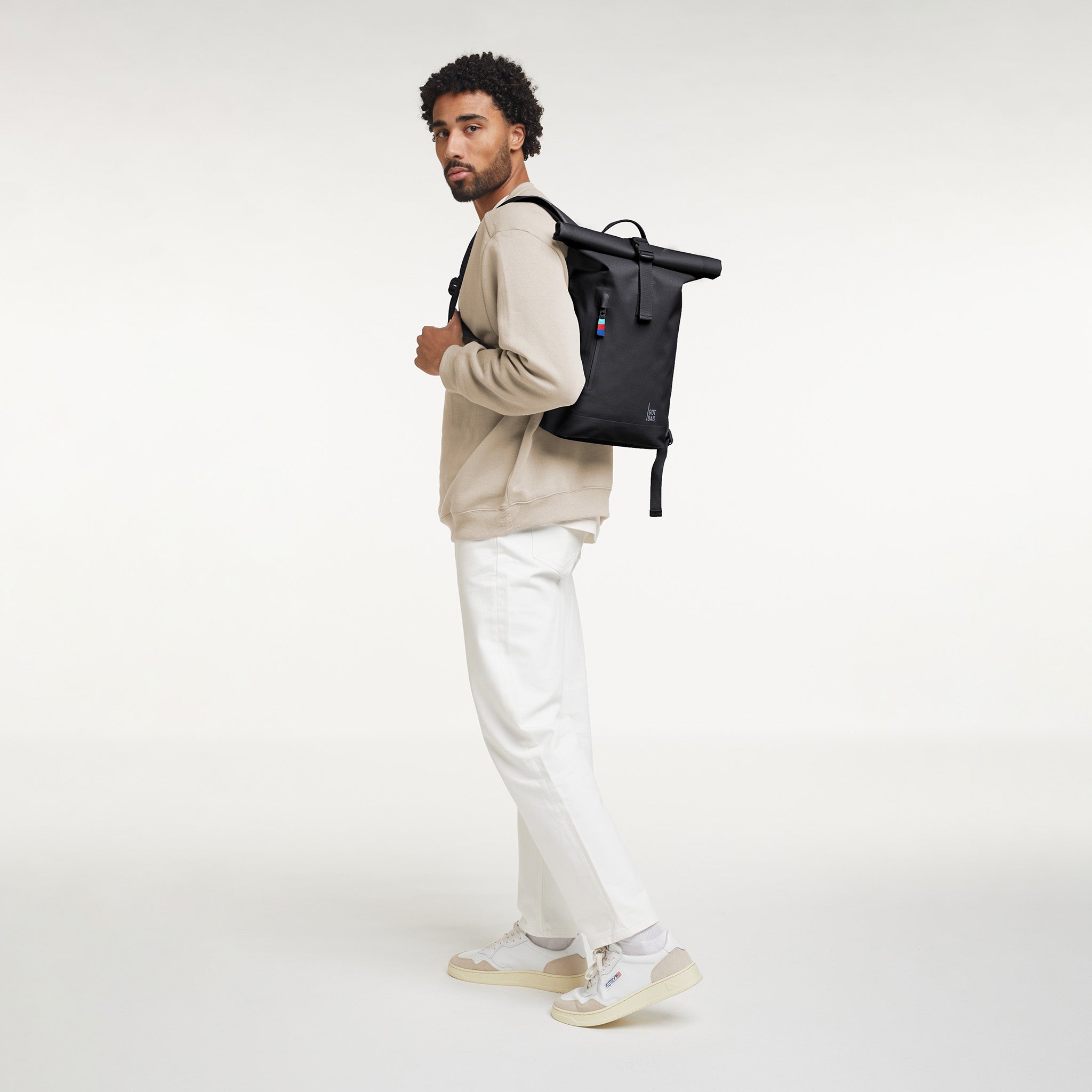 Mini roll top discount backpack