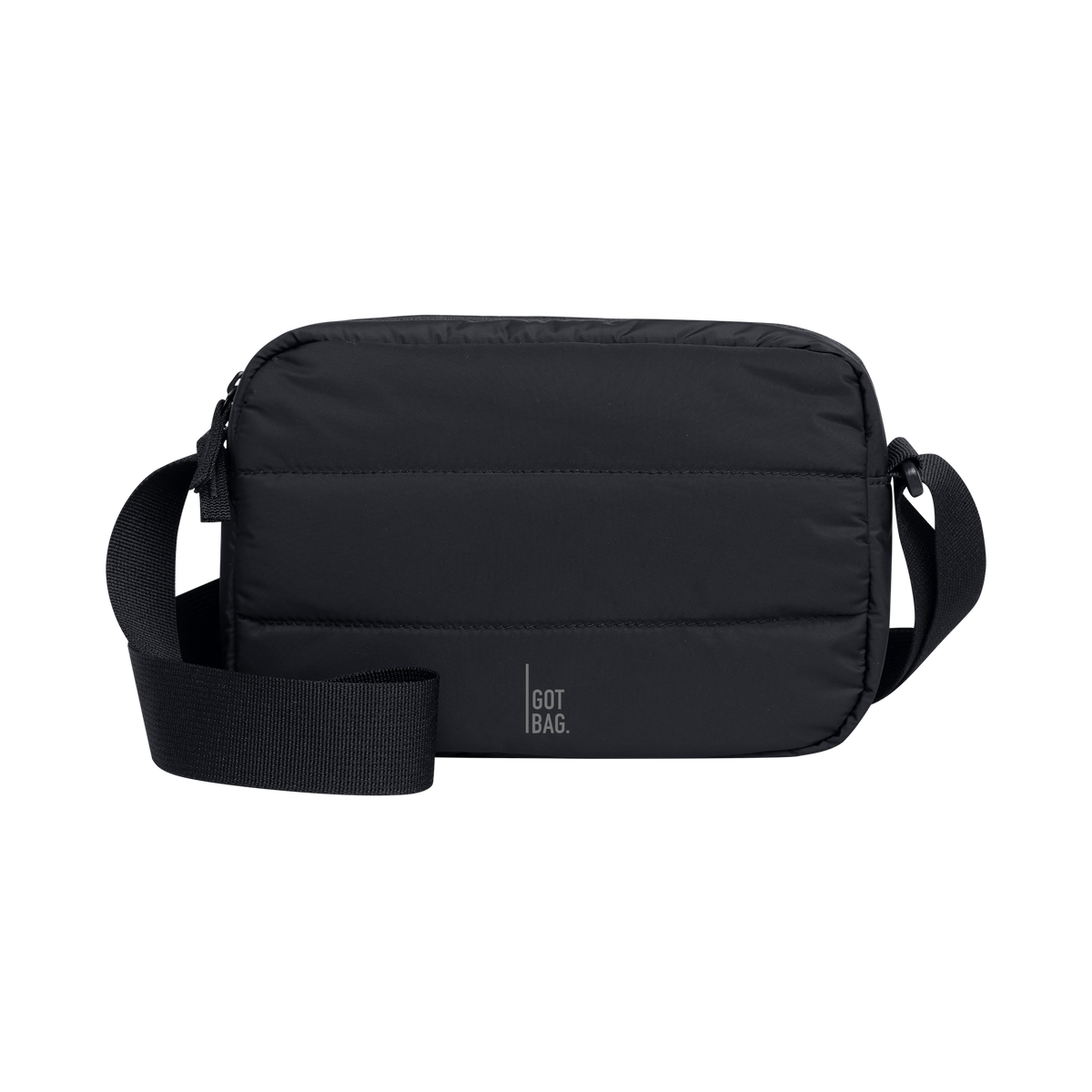 ★BLACKUP★ Fisherman polyester zipper crossbody bag 5002666 240319_PUFFER_CROSSBODY_BAG_bl