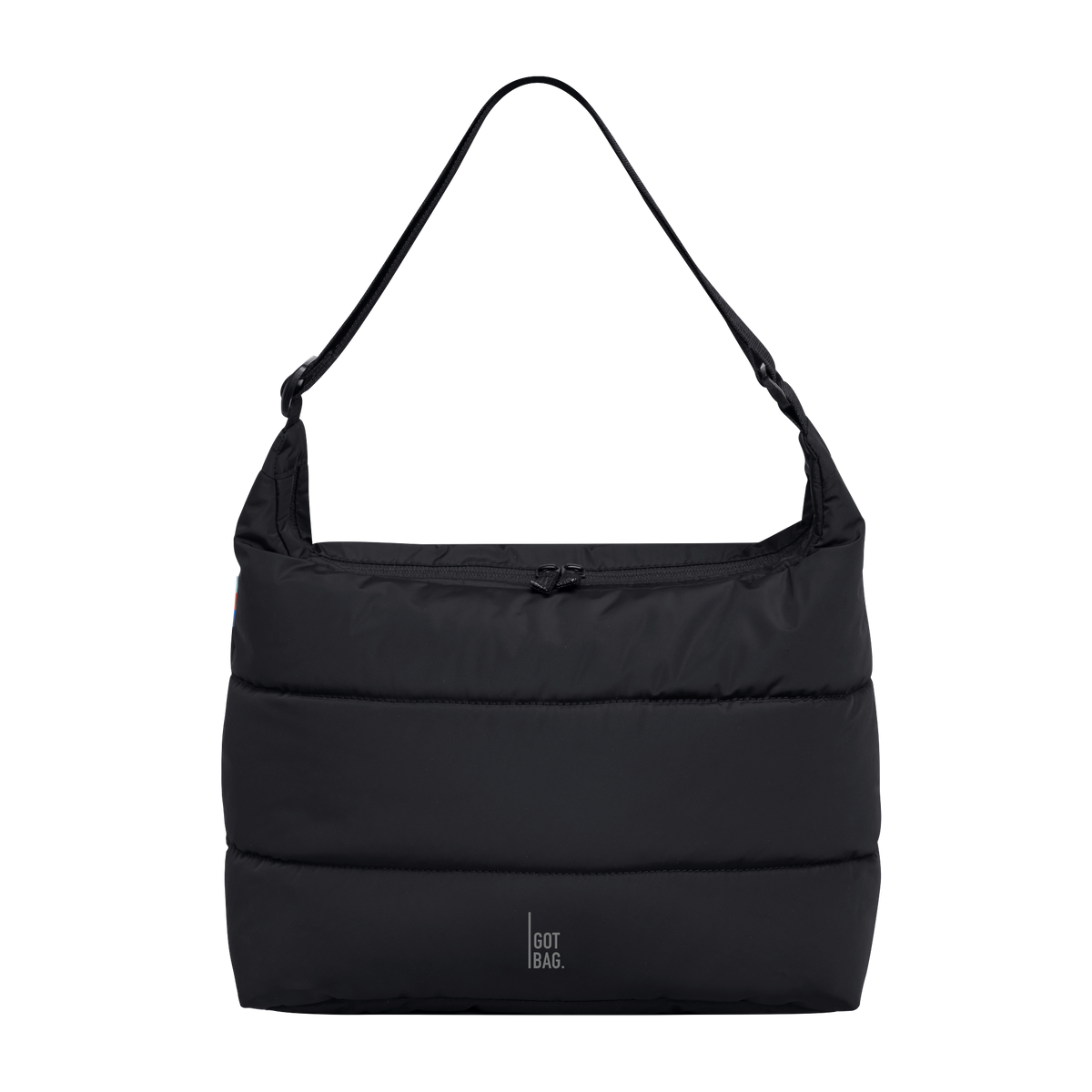 Drawstring pocket puffer bag (rose)