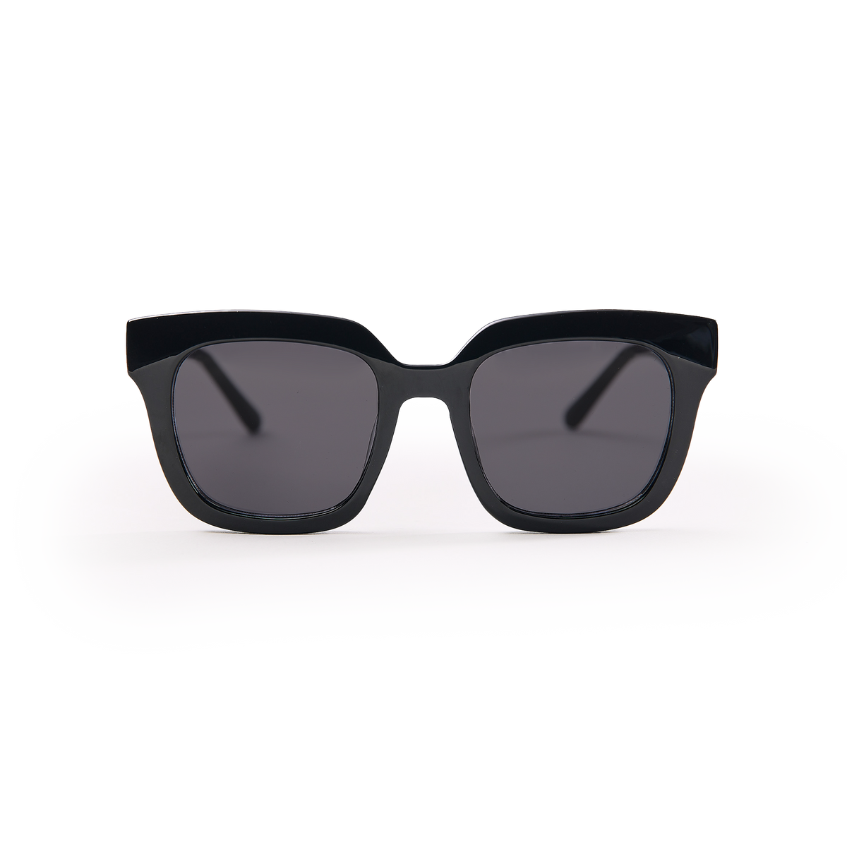 RE SHADES NO RE:SHADE in black (Black), studio shot, front view.