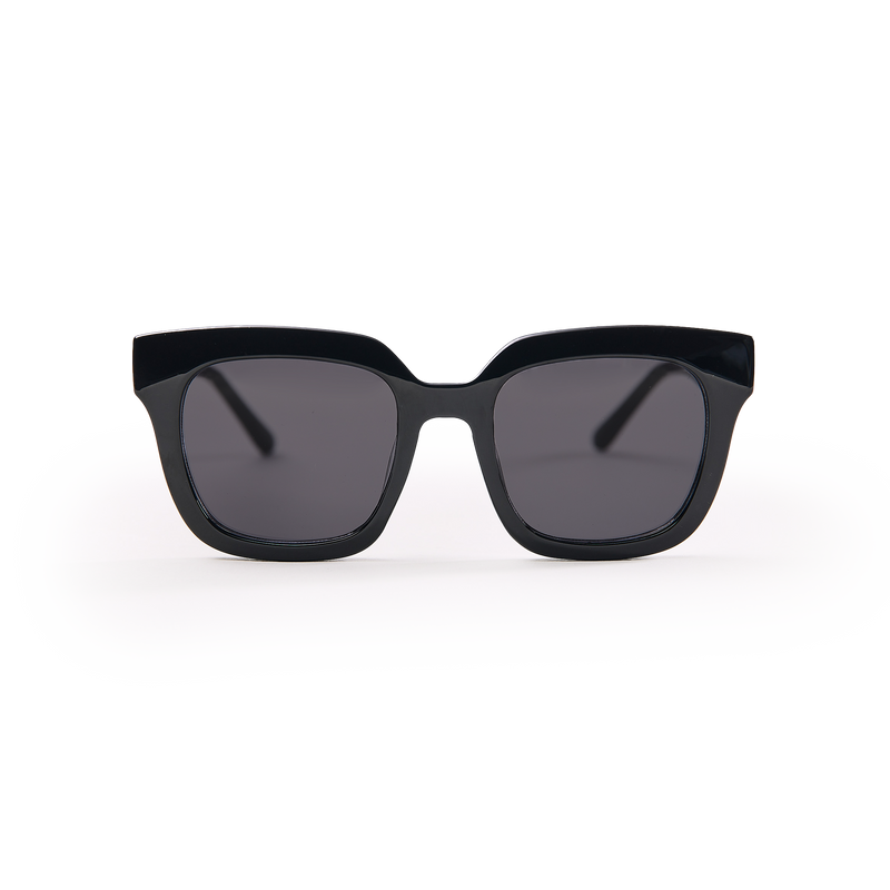 RE SHADES NO RE:SHADE in black (Black), studio shot, front view.