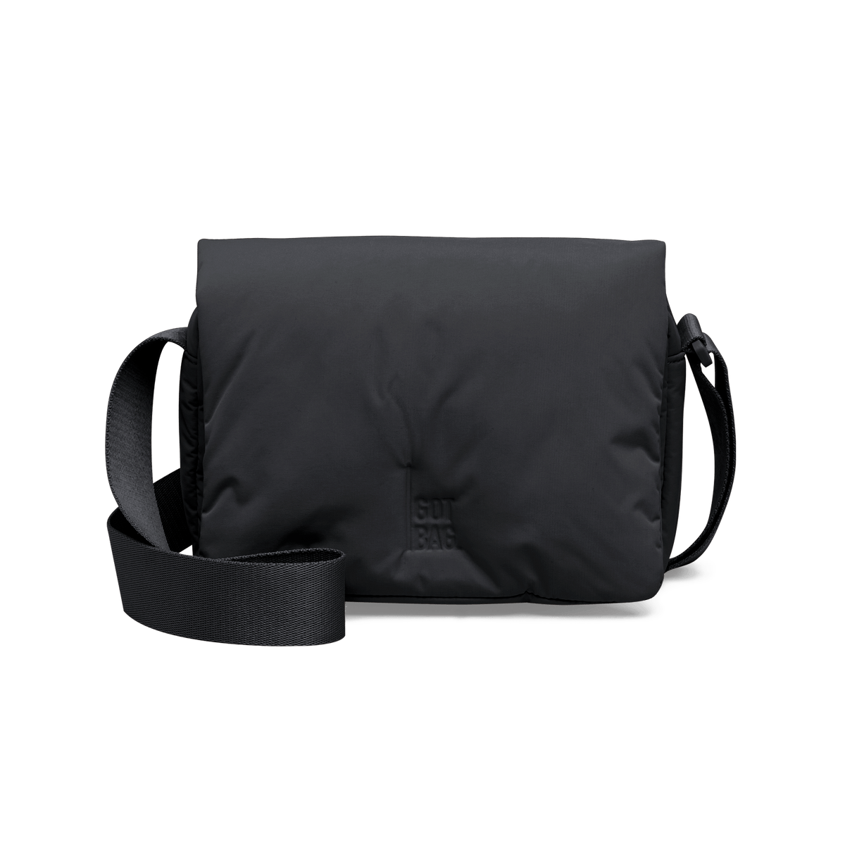 CLOUD CROSSBODY BAG bag in black (Black), studio shot, front view.