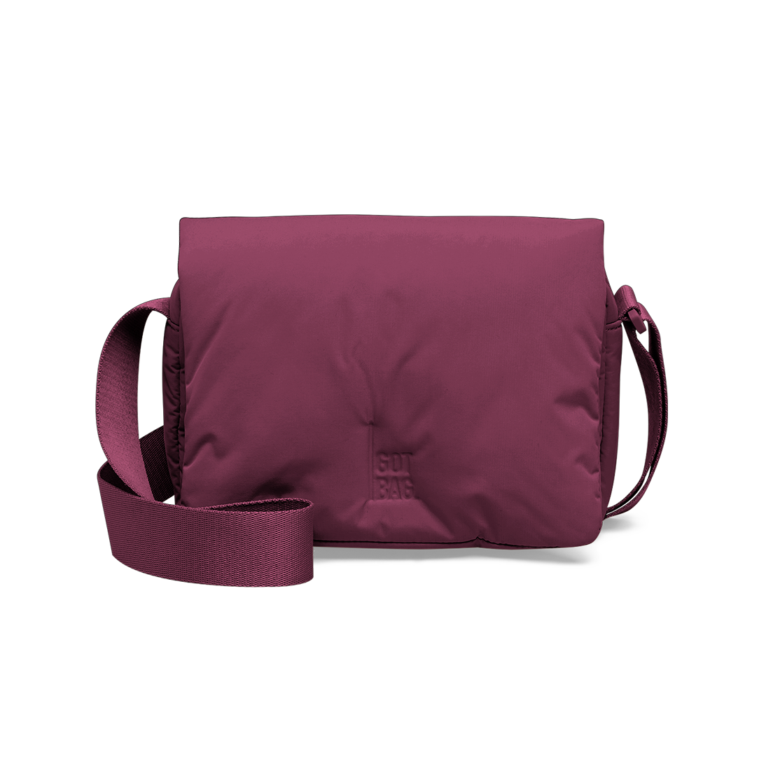 CLOUD CROSSBODY BAG bag in kraken (Wine Red), studio shot, front view.