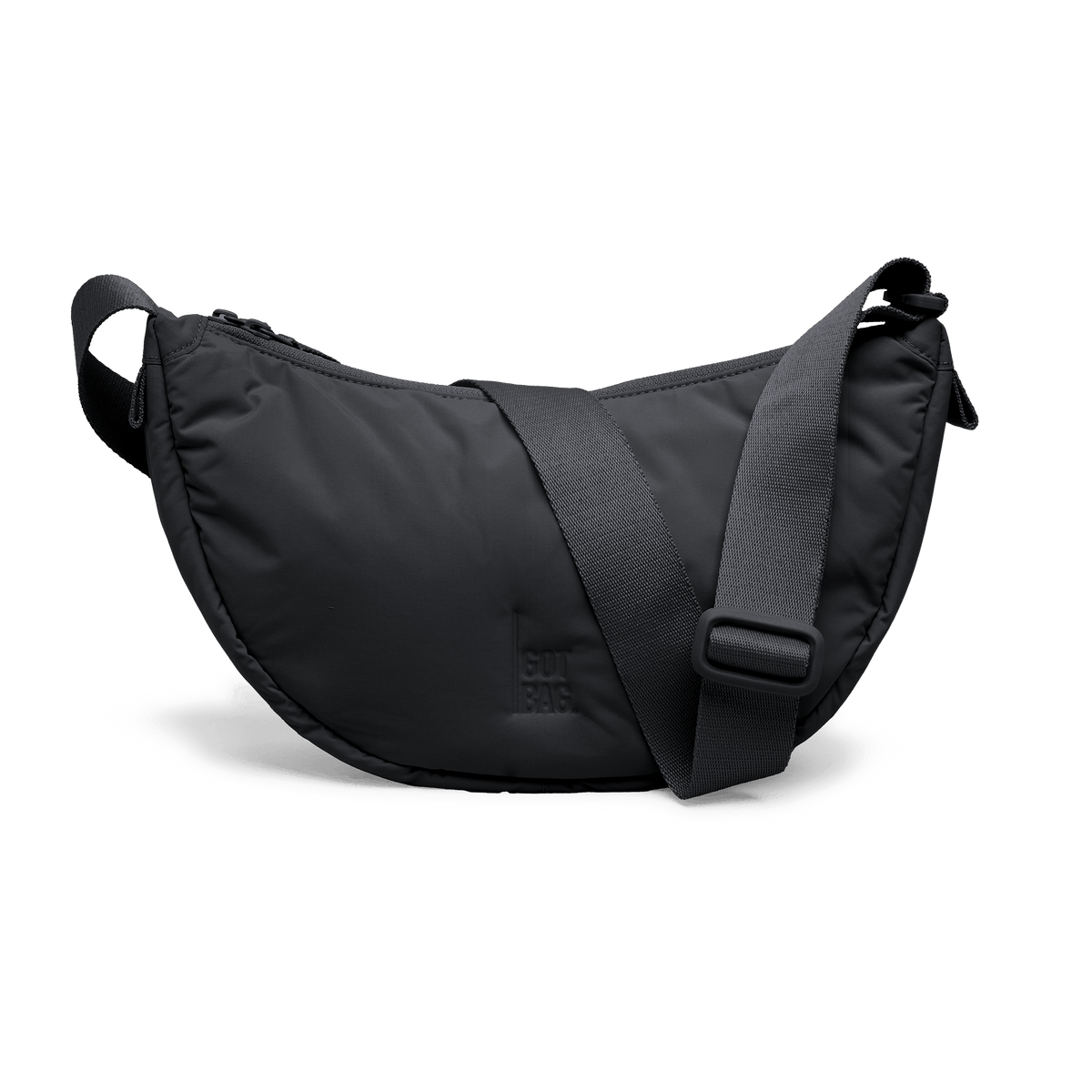 CLOUD MOON BAG SMALL bag in black (Black), studio shot, front view.