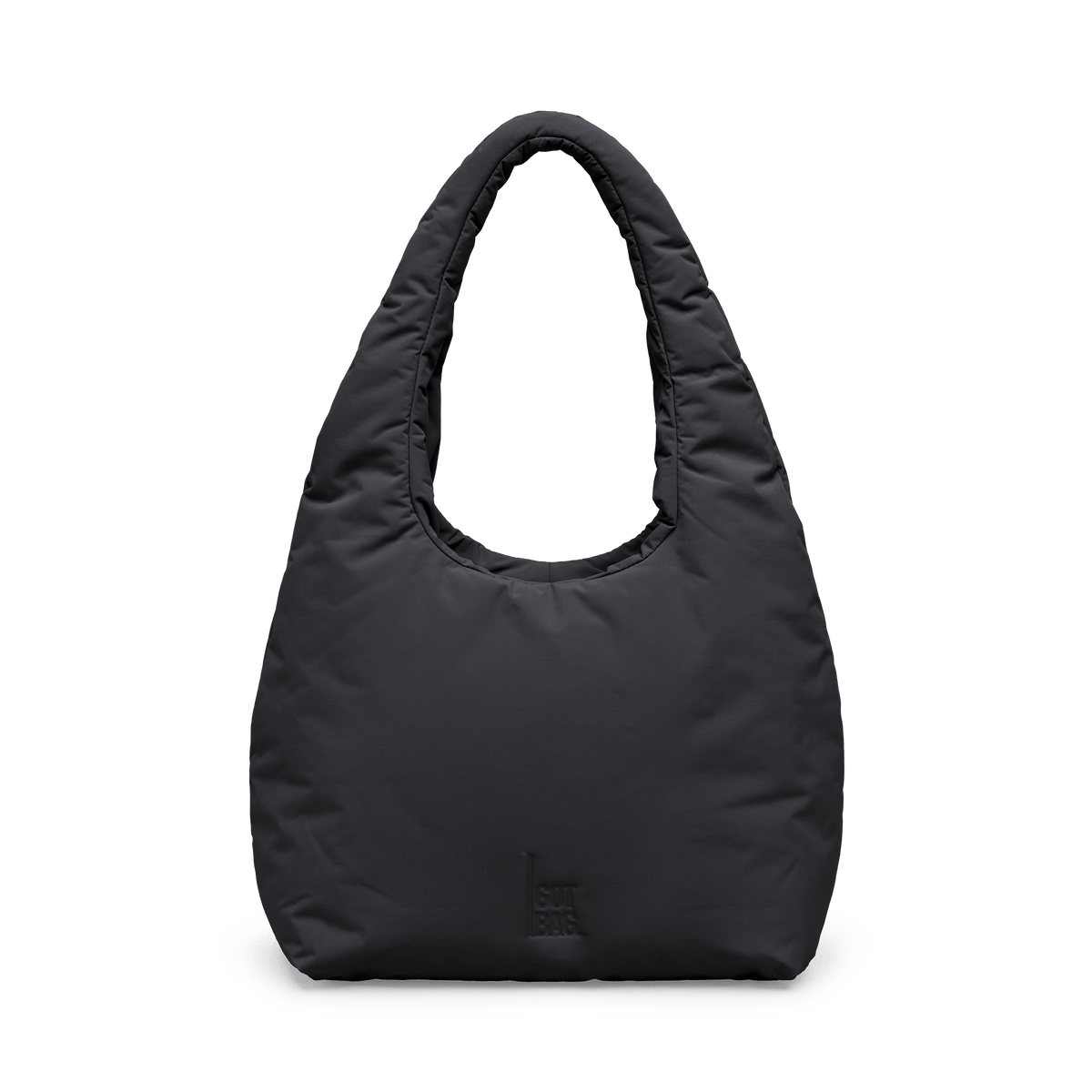 CLOUD SHOULDER BAG bag in black (Black), studio shot, front view.