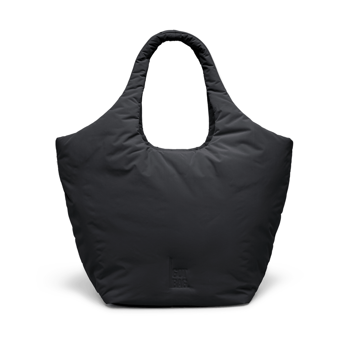 CLOUD TOTE BAG bag in black (Black), studio shot, front view.