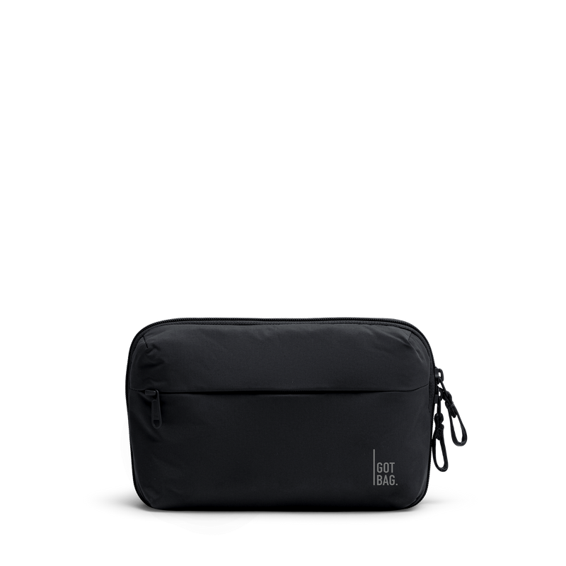 COMMUTER TECH POUCH accessory in black (Black), studio shot, front view.
