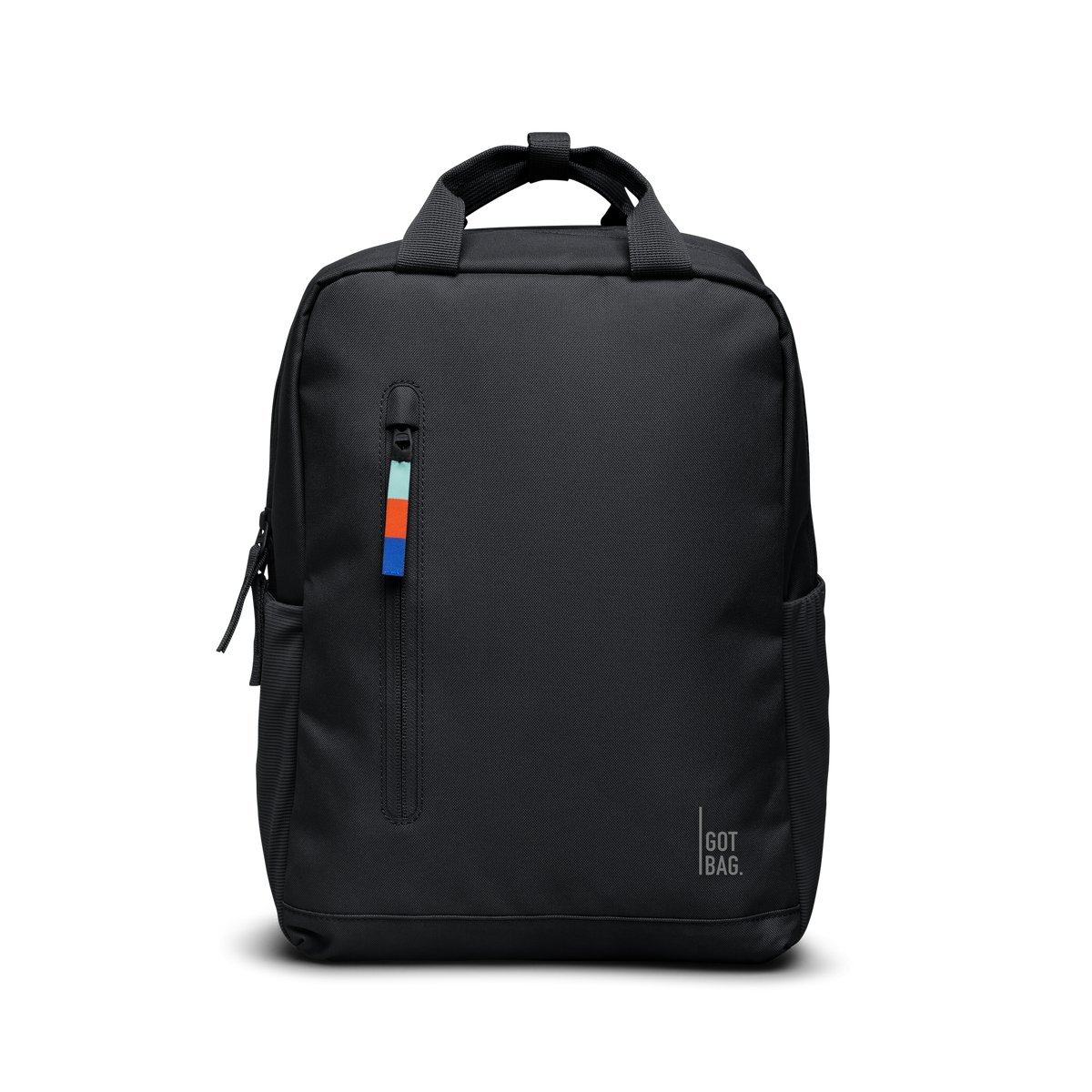DAYPACK 2.0 backpack in black (Black), studio shot, front view.