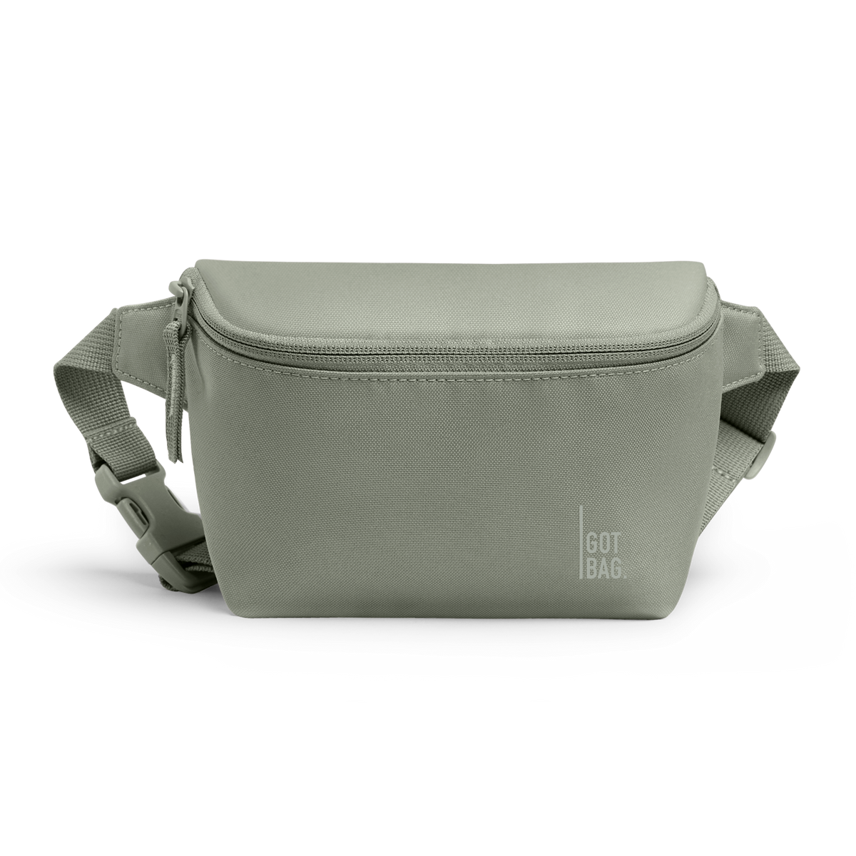 HIP BAG bag in bass (Sage Green), studio shot, front view.