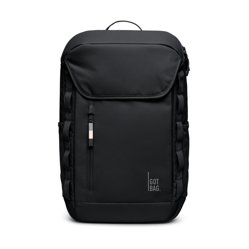 PRO PACK backpack in black (Black), studio shot, front view.