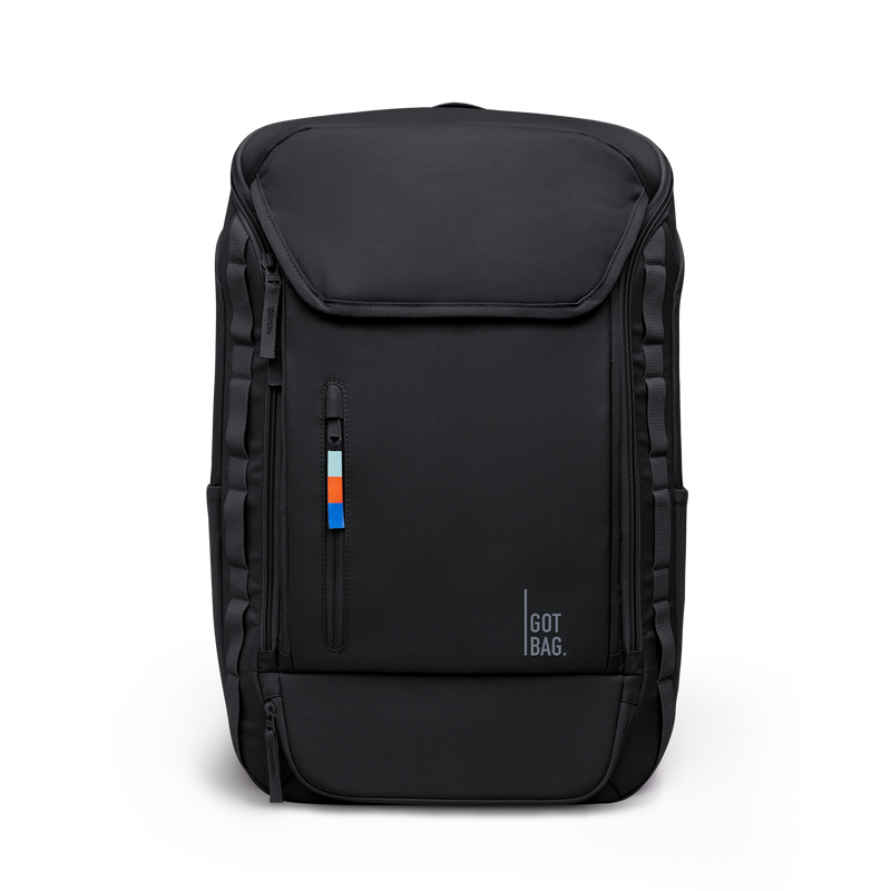PRO PACK TRAVEL backpack in black (Black), studio shot, front view.