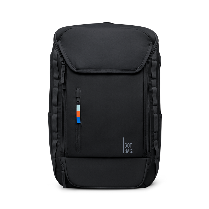 PRO PACK TRAVEL backpack in black (Black), studio shot, front view.