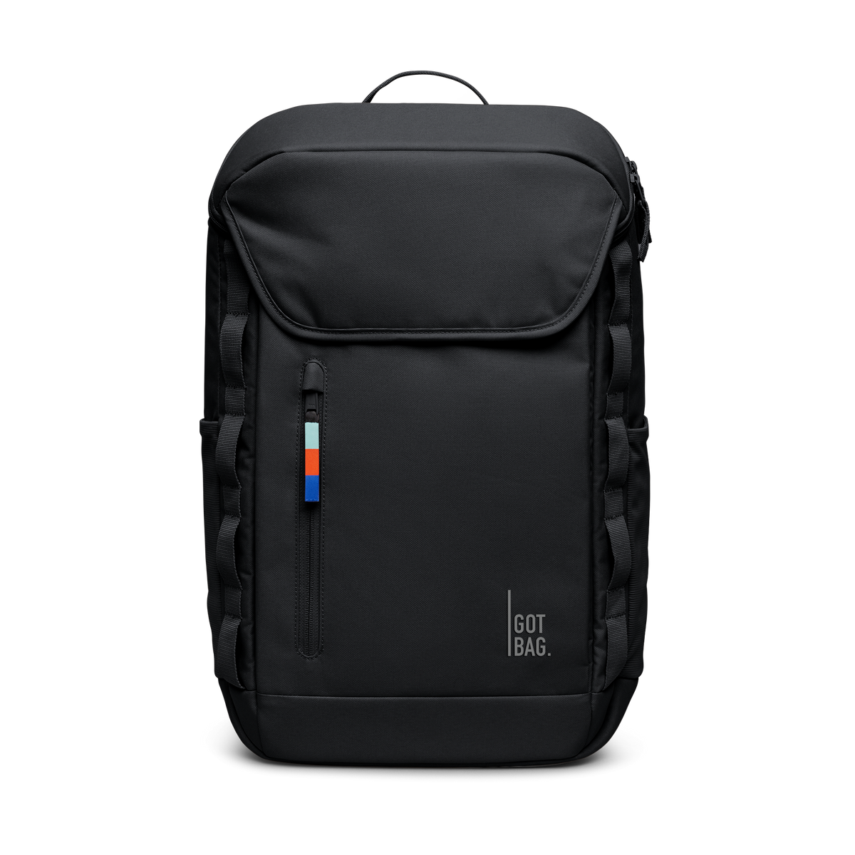 PRO PACK backpack in black (Black), studio shot, front view.