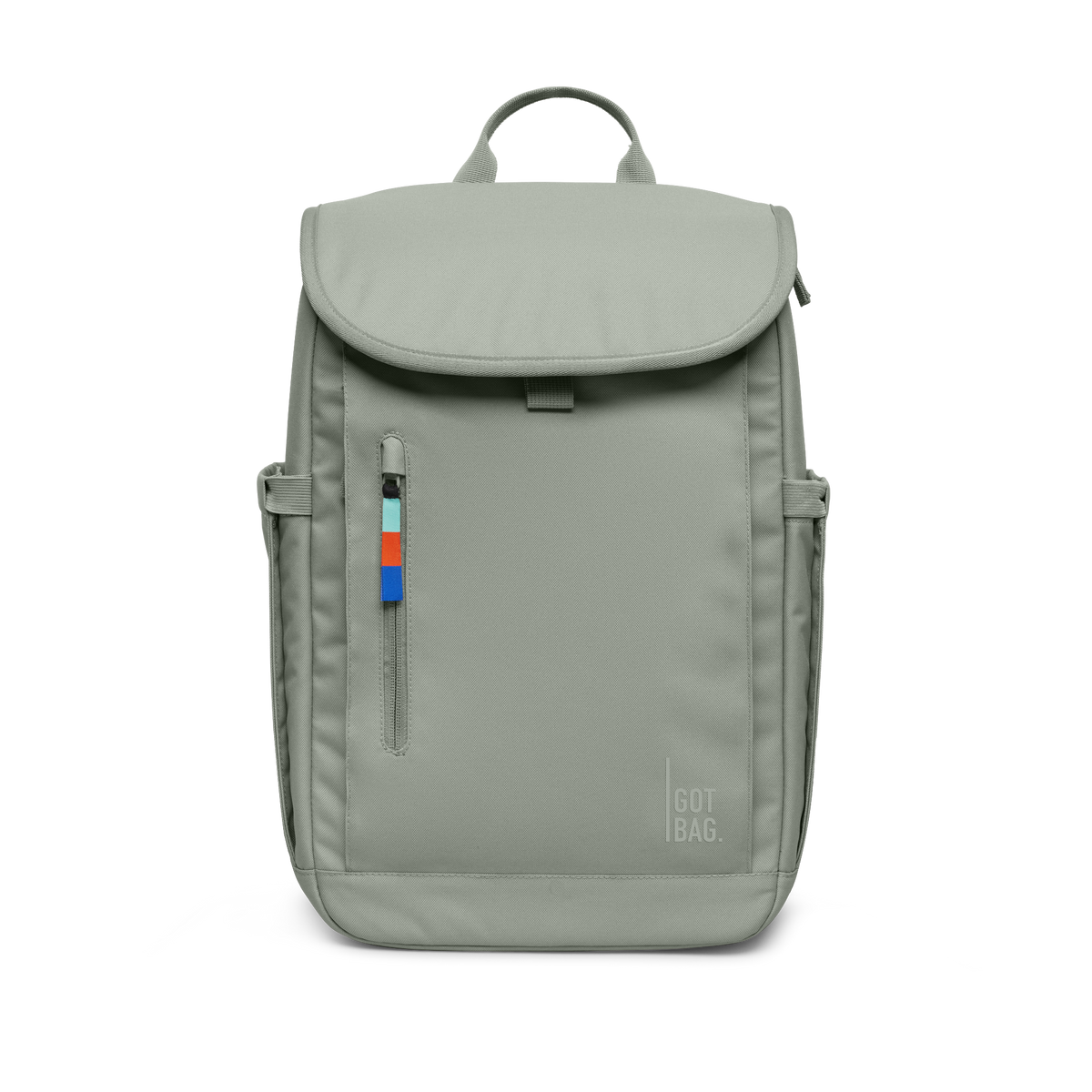 SERENE PACK backpack in bass (Sage Green), front view.