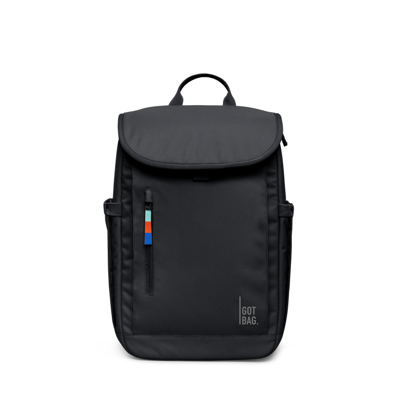 SERENE PACK backpack in black (Black), studio shot, front view.