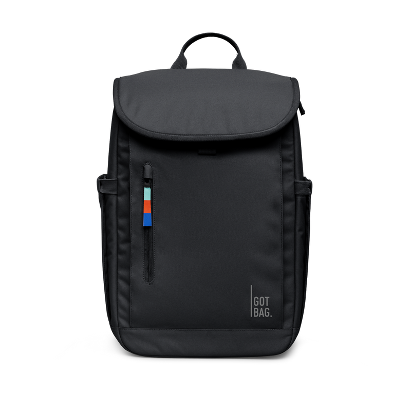SERENE PACK backpack in black (Black), studio shot, front view.