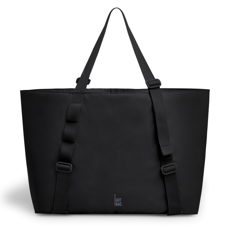 TOTE BAG LARGE bag in black (Black), front view.