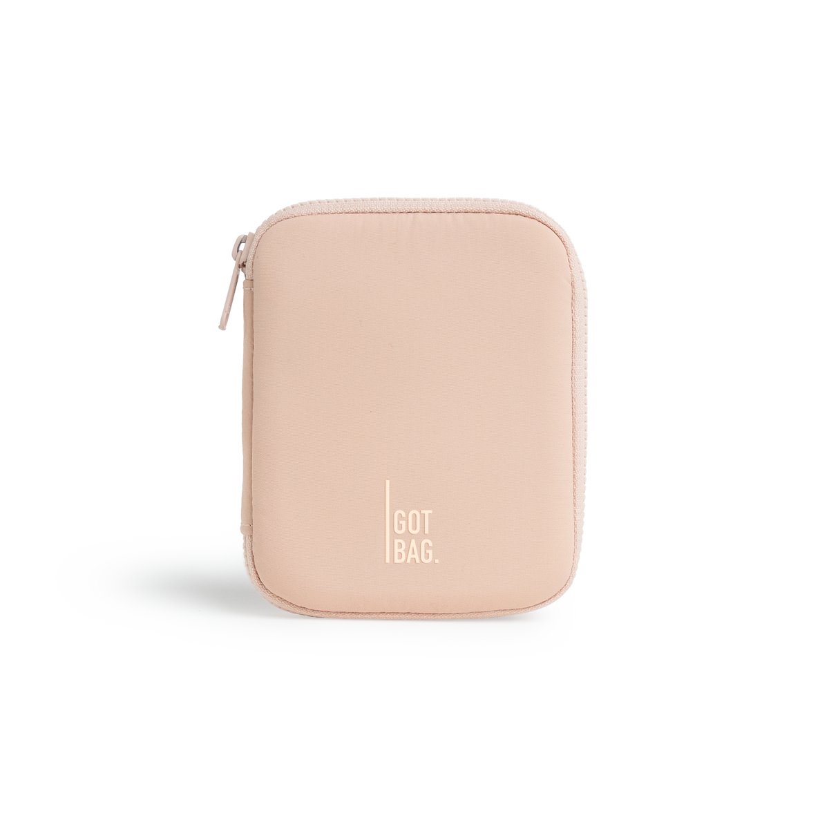 WALLET accessories in pearl (Light Powder Pink), studio shot, front view.