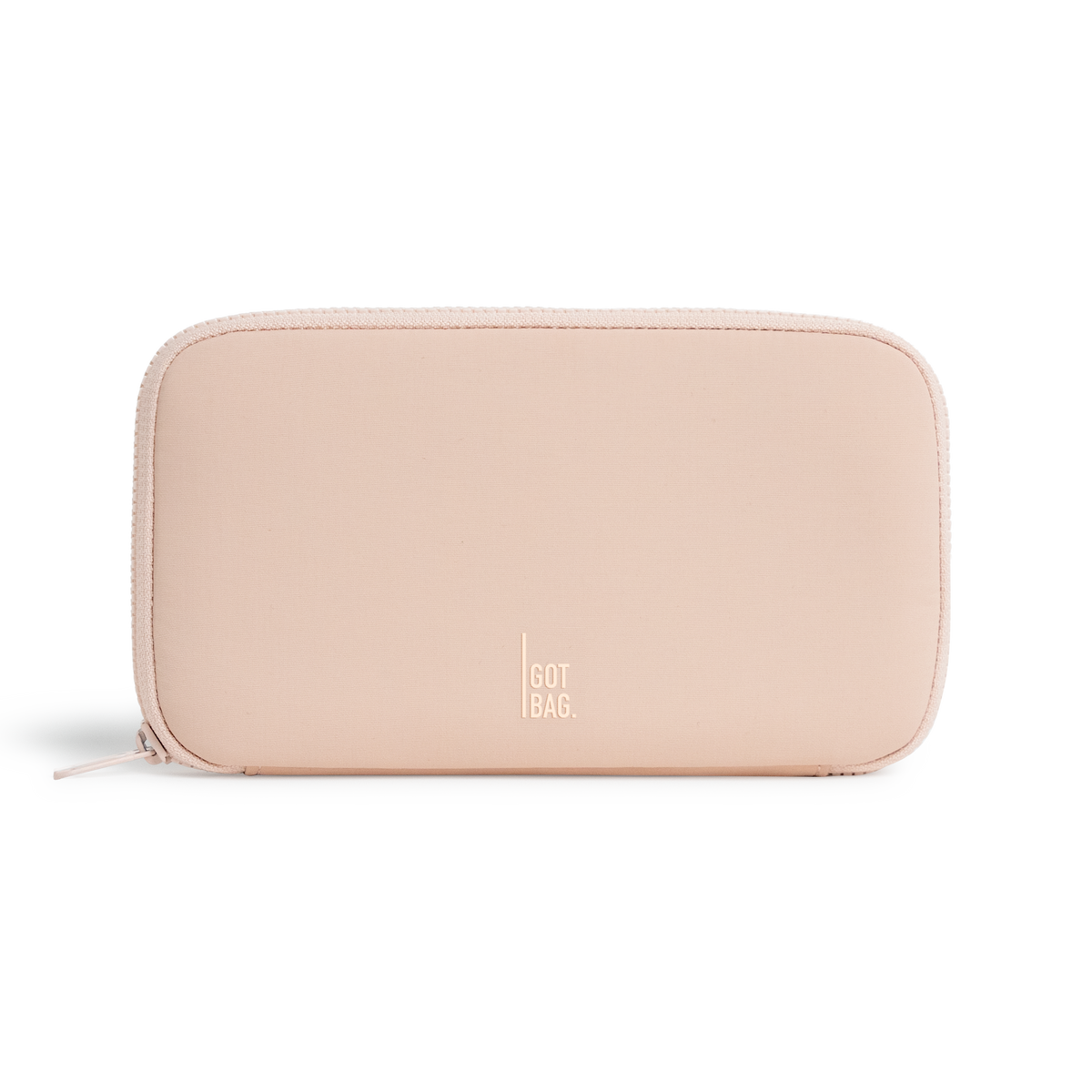 WALLET accessories in pearl (Light Powder Pink), studio shot, front view.