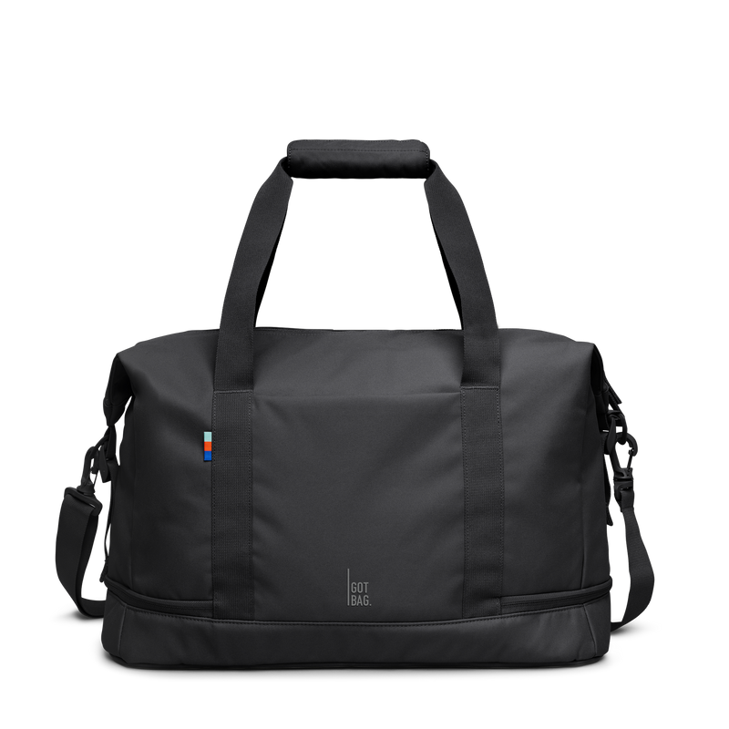 WEEKEND BAG bag in black (Black), studio shot, front view.
